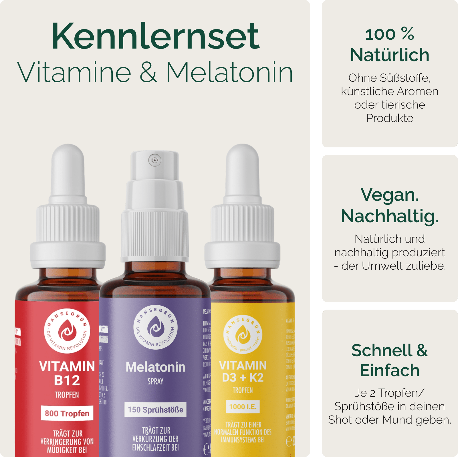 KENNLERNSET - VITAMINE & MELATONIN